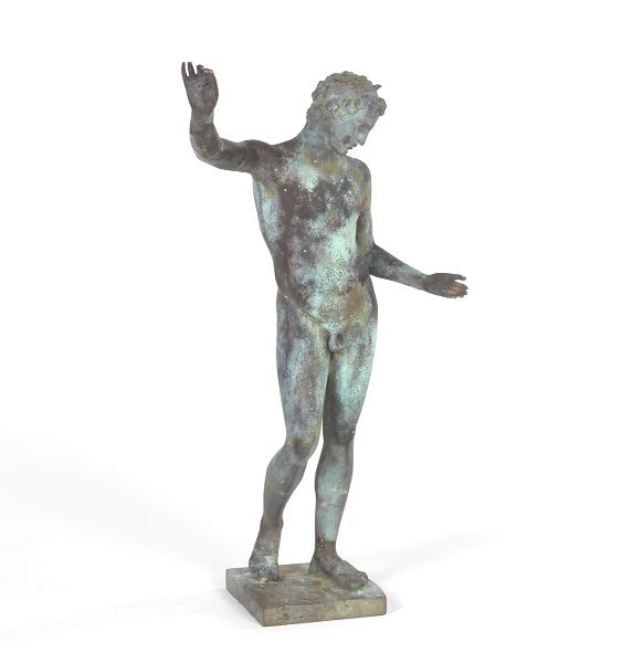 CAST BRONZE SCULPTURE OF AN ATHLETE