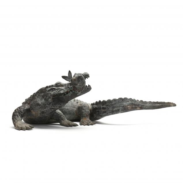 CAST BRONZE STATUE OF AN