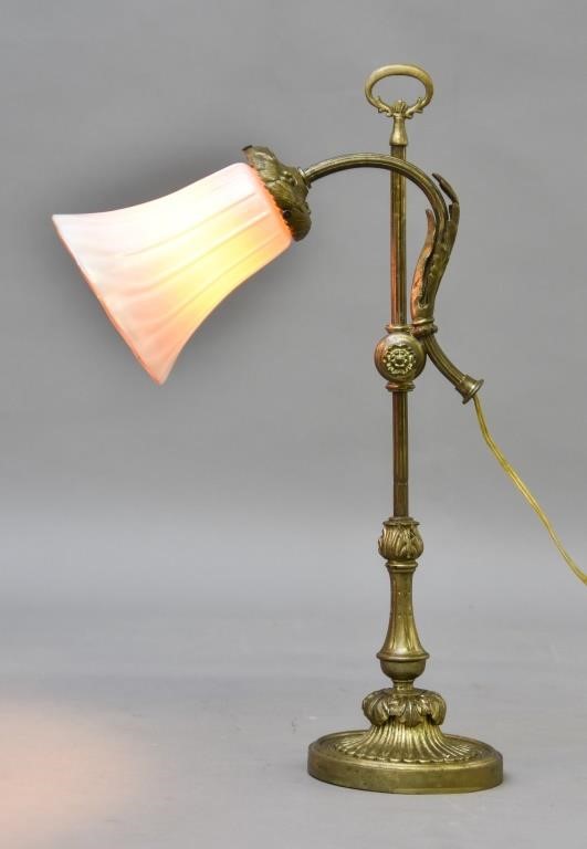 Cast Bronze table lamp, circa