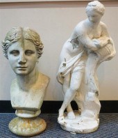 CAST CEMENT BUST OF CLASSICAL