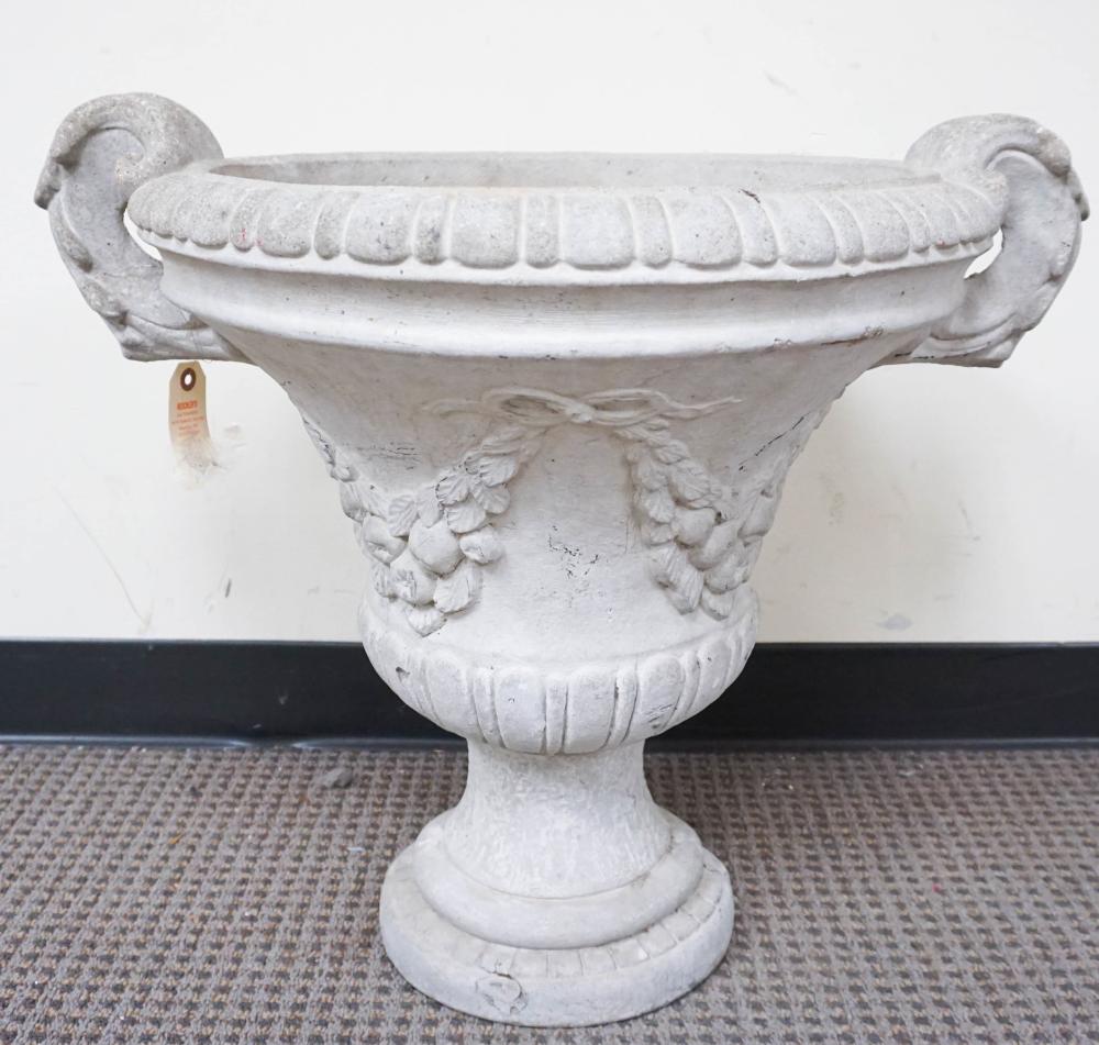 CAST CONCRETE CAMPANA FORM URN,