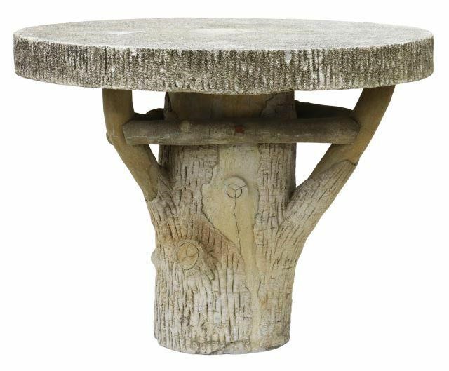CAST CONCRETE FAUX BOIS GARDEN