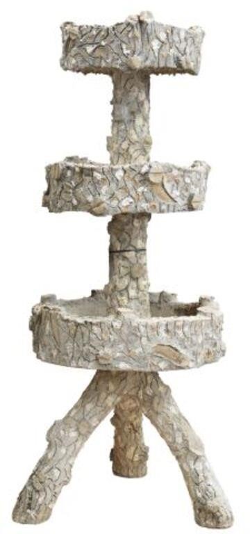 CAST CONCRETE FAUX BOIS THREE