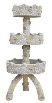 CAST CONCRETE FAUX BOIS THREE-