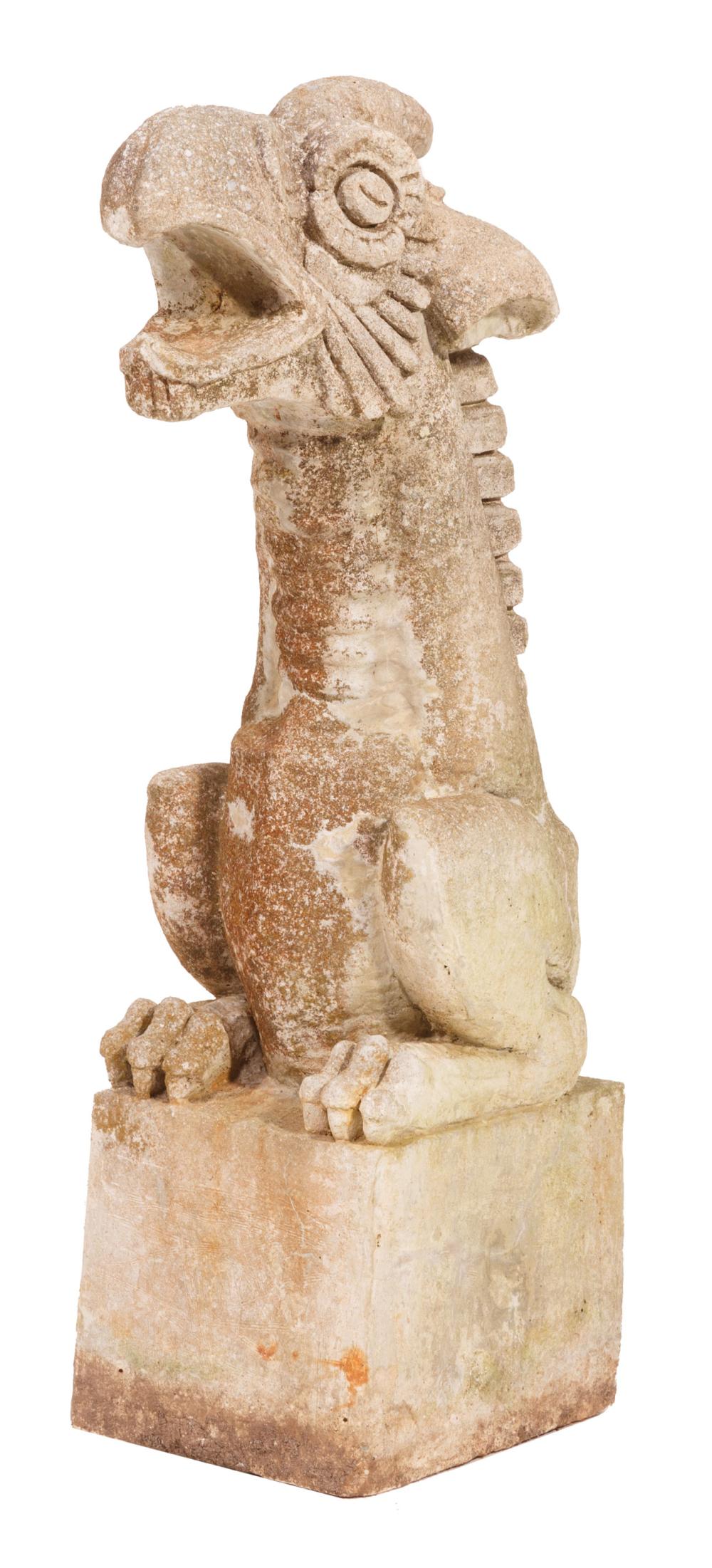 CAST CONCRETE GARDEN FIGURE OF A