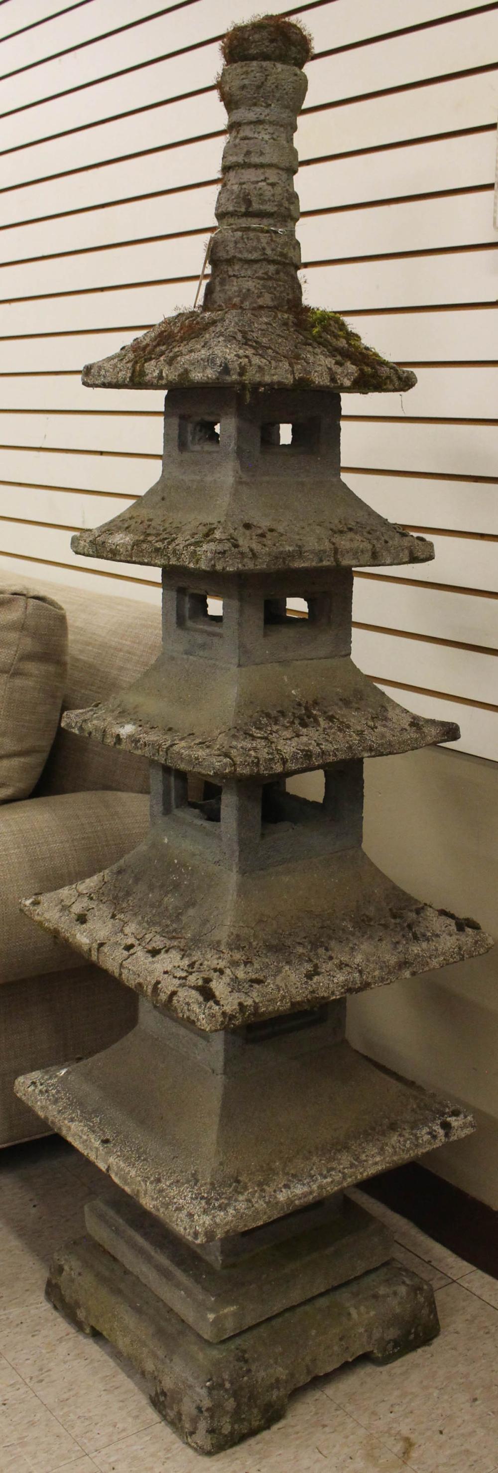 CAST CONCRETE GARDEN PAGODA