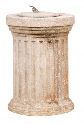 CAST CONCRETE PEDESTAL AND LEA