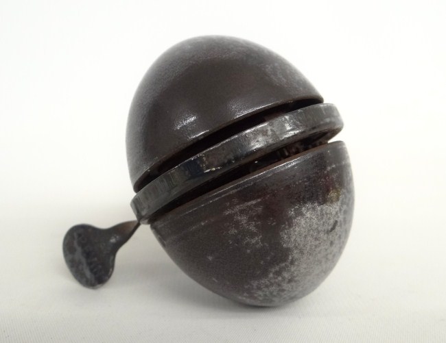 Cast dual tone egg bell.