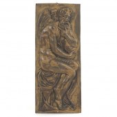 CAST GILT AND BRONZED IRON PLA