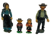 CAST IRON AMISH FAMILY FIGURES