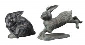 Cast iron and bronze rabbit sc