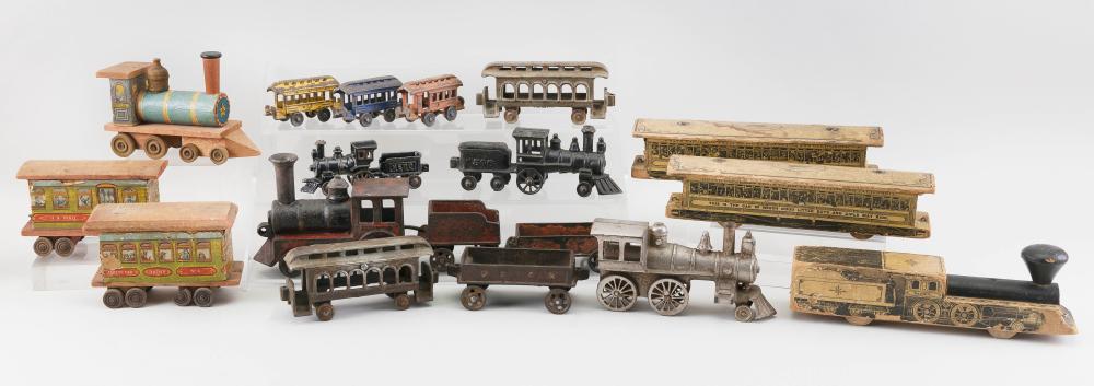 CAST IRON AND LITHOGRAPHED WOODEN