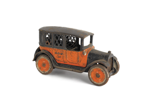 Cast iron arcade Yellow Cab bank