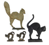 CAST IRON ARCHED CATS, FOUR PI
