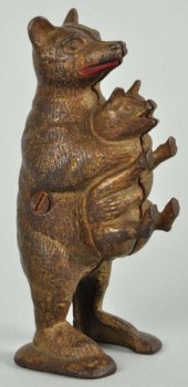 Cast Iron Bear Stealing Pig St