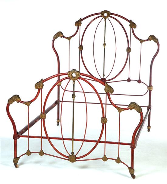 CAST IRON BED.  American  late 19th