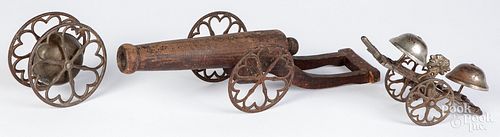 CAST IRON BLACK AMERICANA BELL TOY,