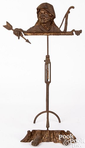 CAST IRON BLACKAMOOR EASEL MIRROR