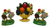 CAST IRON BOOKENDS OF KISSING