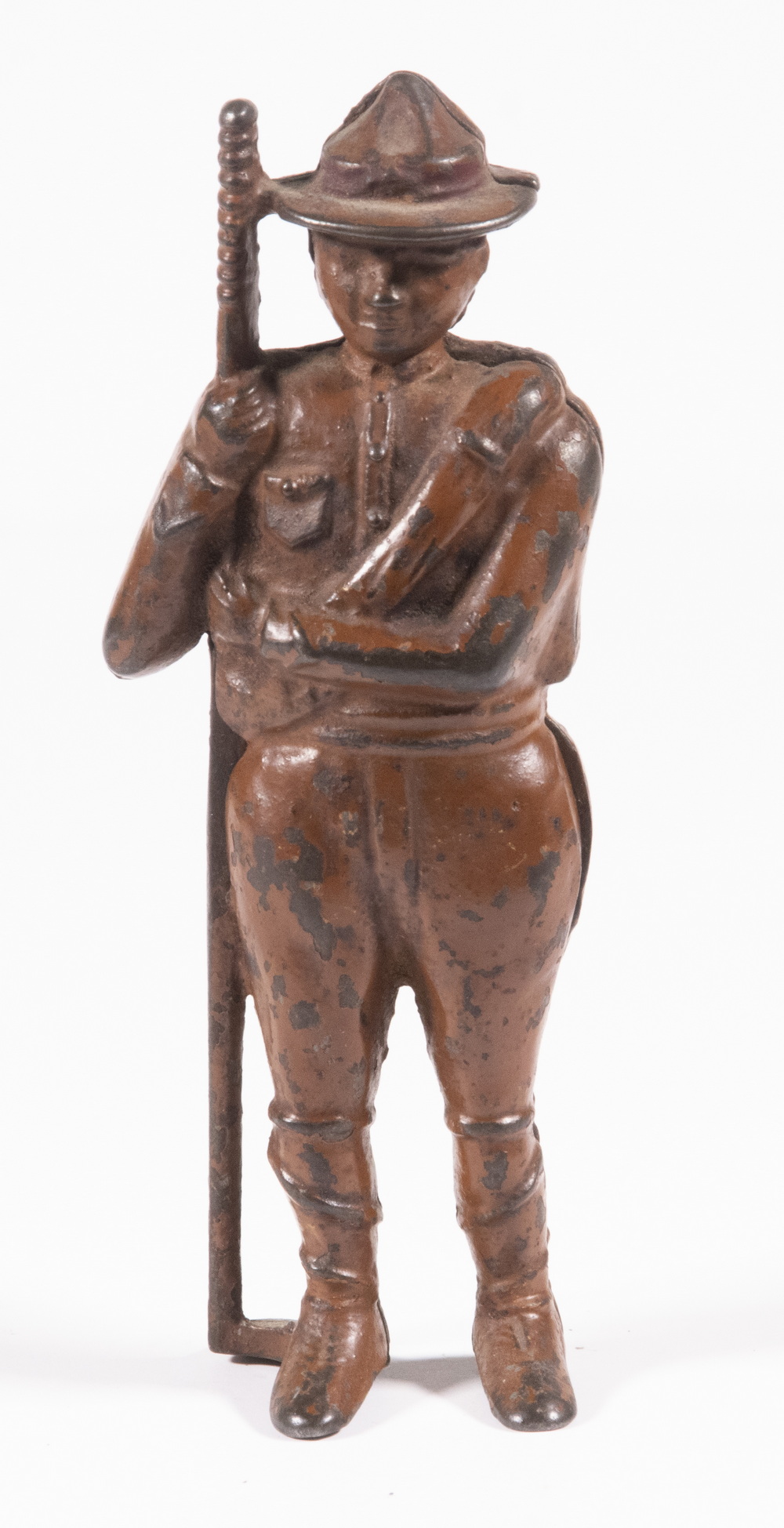 CAST IRON BOY SCOUT STILL BANK