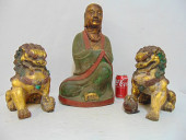 CAST IRON BUDDHA FIGURE & 2 FO