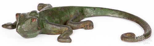 CAST IRON CHAMELEON DOORSTOP, CA.