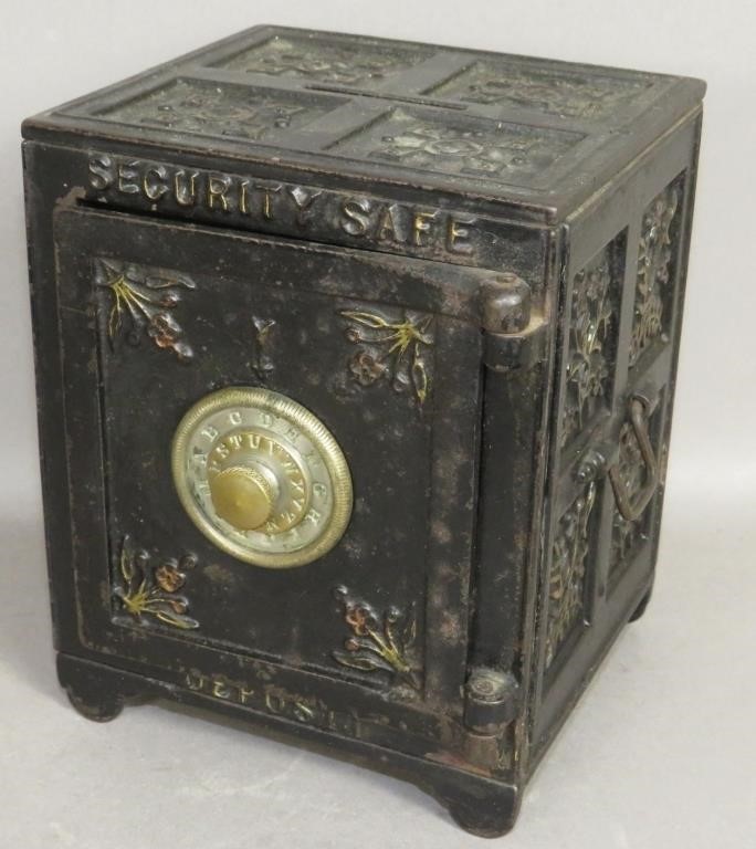 CAST IRON COMBINATION SECURITY SAFE
