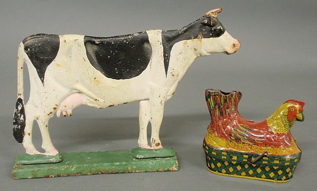 Cast iron cow doorstop 9"h.x12"l.