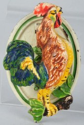 Cast Iron Crowing Rooster Door
