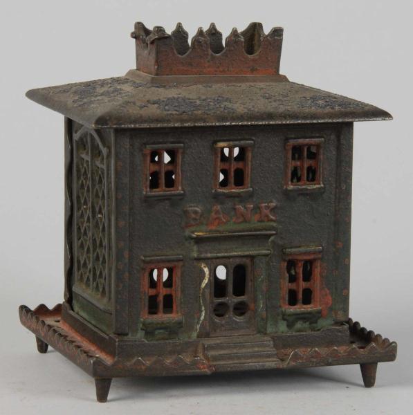 Cast Iron Crown Bank on Legs