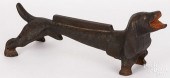 CAST IRON DACHSHUND BOOT SCRAP
