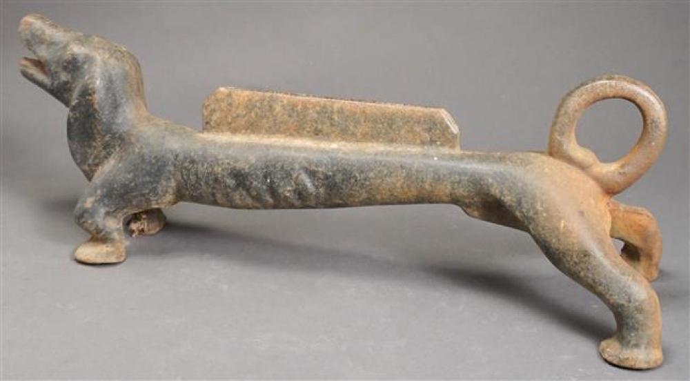 CAST IRON 'DACHSHUND' BOOT SCRAPER,
