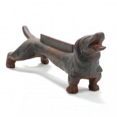 CAST IRON DACHSHUND BOOTSCRAPE