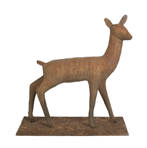 Cast iron deer garden statue