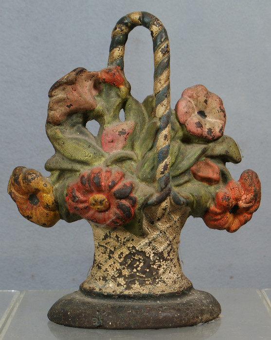 Cast iron doorstop, 9-1/2" tall,