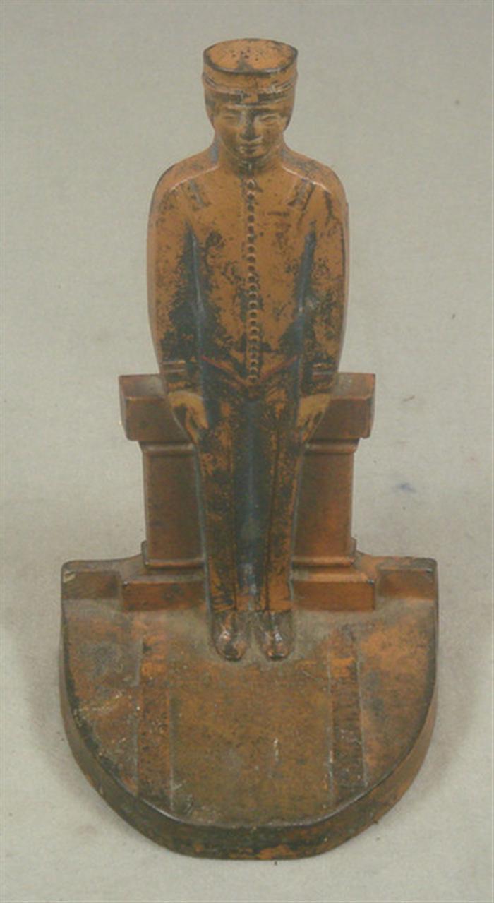Cast iron doorstop, bellhop in