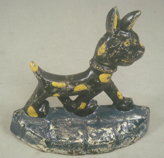 Cast iron doorstop, black and