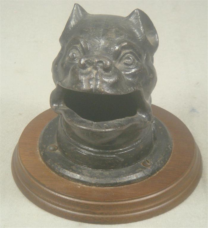 Cast iron doorstop, black Bull