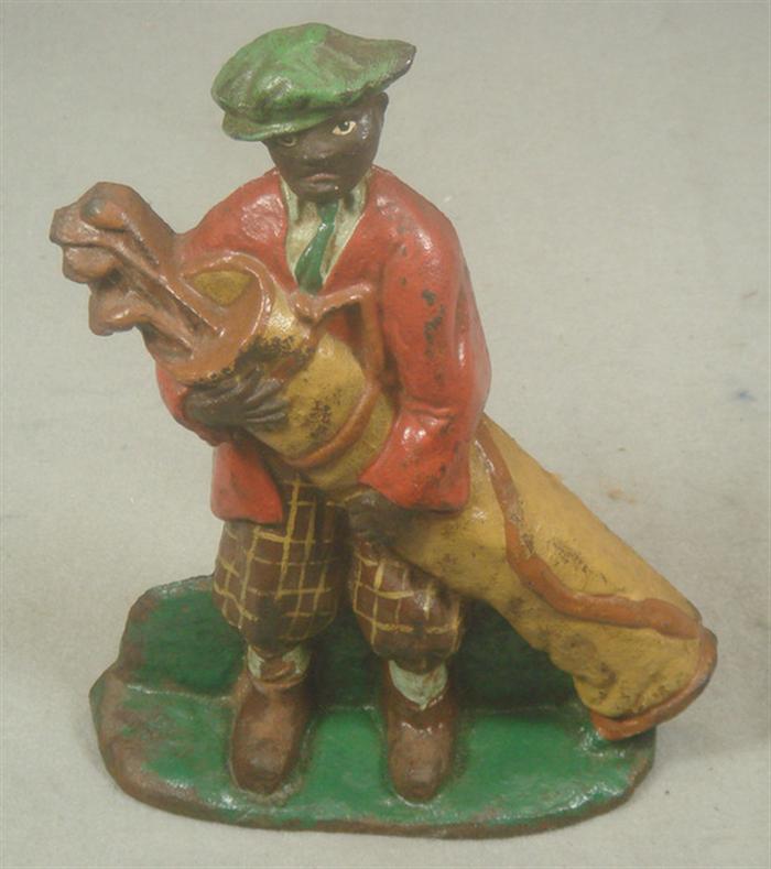 Cast iron doorstop, caddie