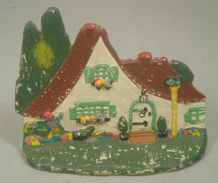 Cast iron doorstop, colorful