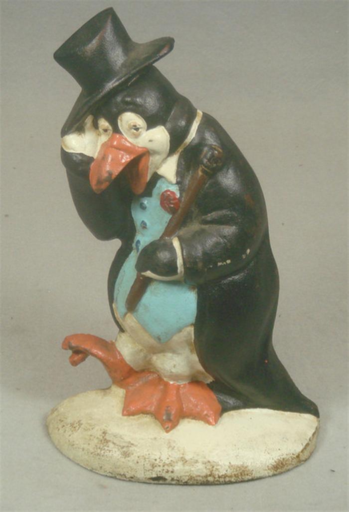 Cast iron doorstop, colorful
