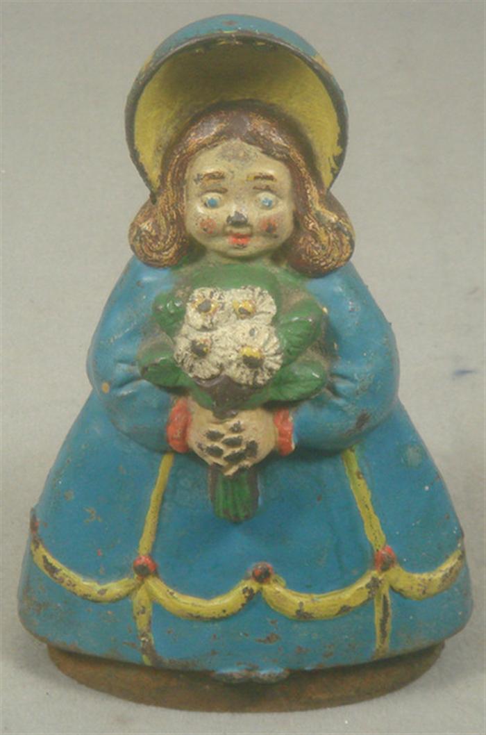 Cast iron doorstop, girl with