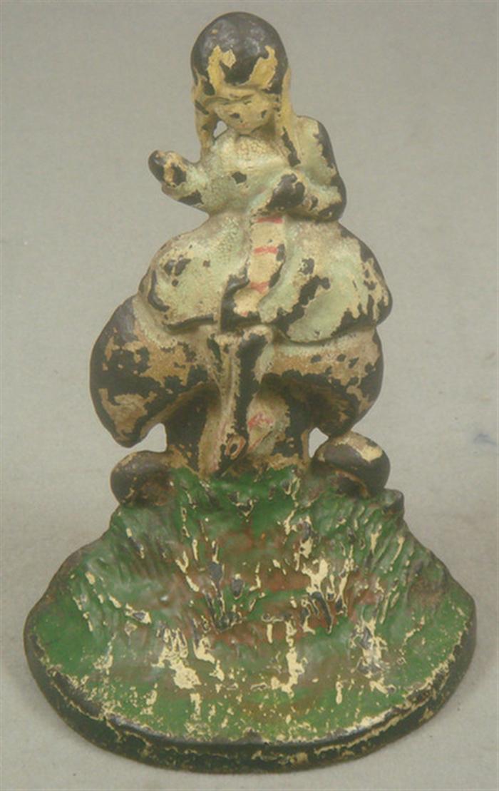 Cast iron doorstop, hollow back