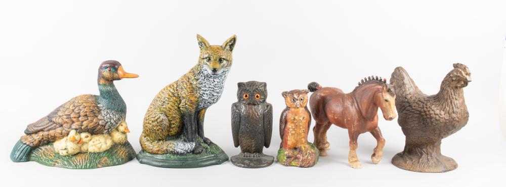 CAST IRON DOORSTOP OF A FOX AND