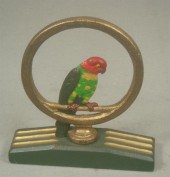 Cast iron doorstop, parrot per