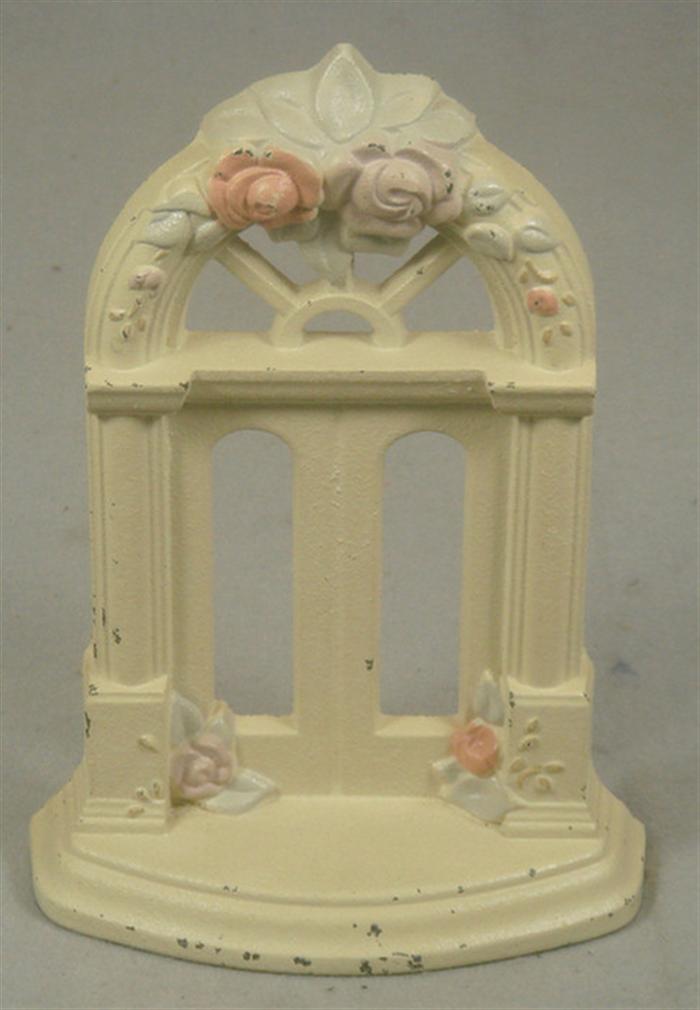 Cast iron doorstop, tan and