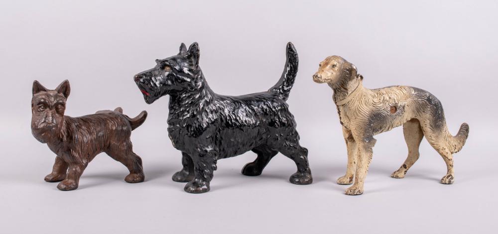 CAST IRON DOORSTOPS, TWO SCOTTISH