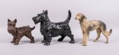 CAST IRON DOORSTOPS, TWO SCOTT