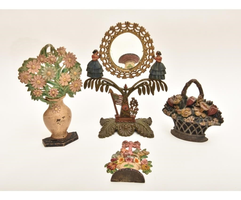 Cast iron dressing mirror in