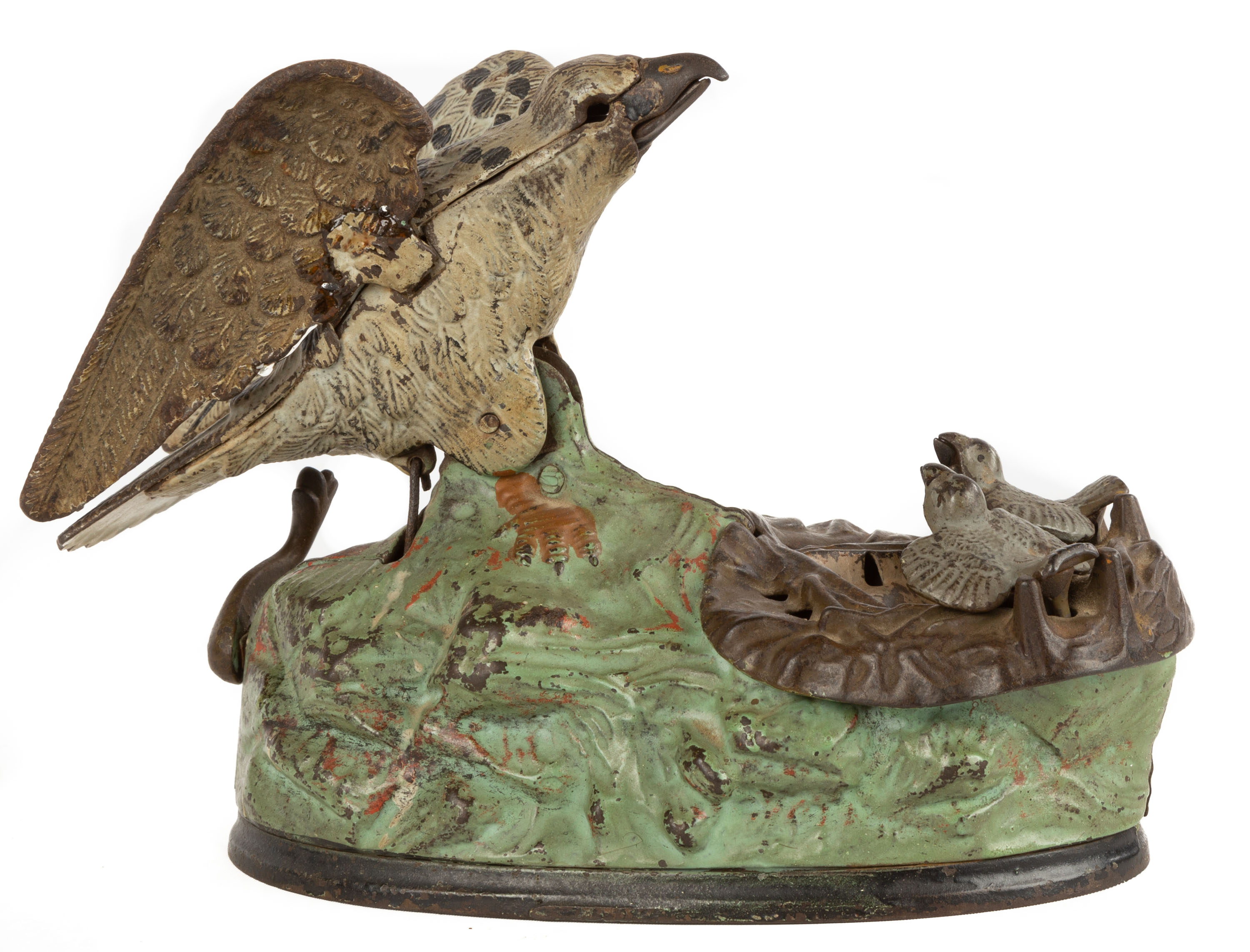 CAST IRON EAGLE AND EAGLETS